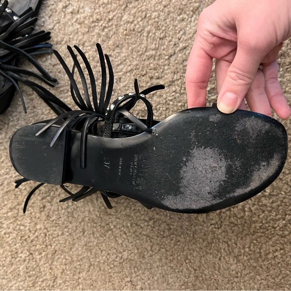 YSL saint Laurent studded leather fringe sandal size 37 - Picture 4 of 7